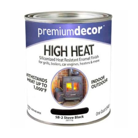 General Paint Interior/Exterior Paint, Flat, Black, Quart 597776